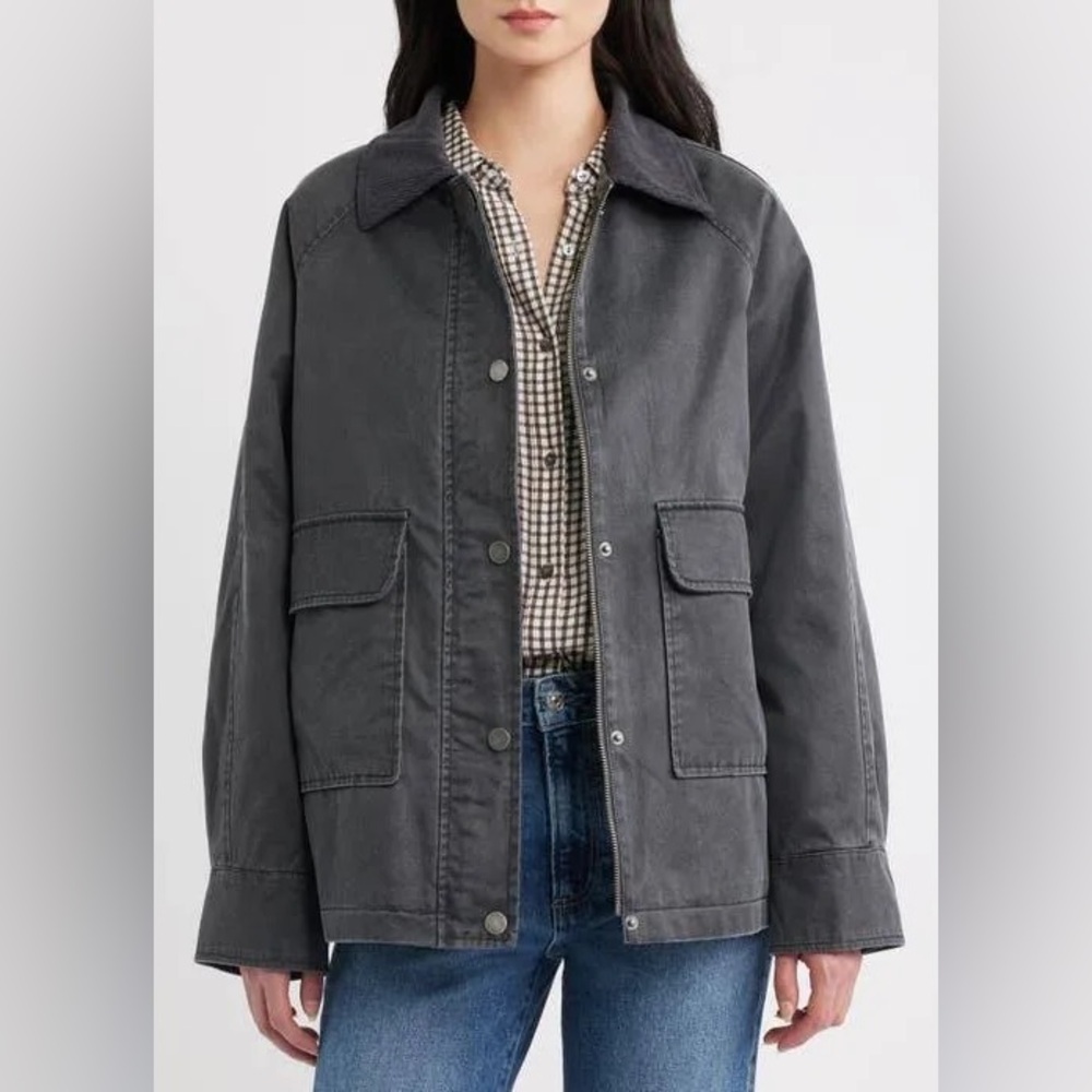 BCBG Woman’s Corduroy Collar Barn Jacket